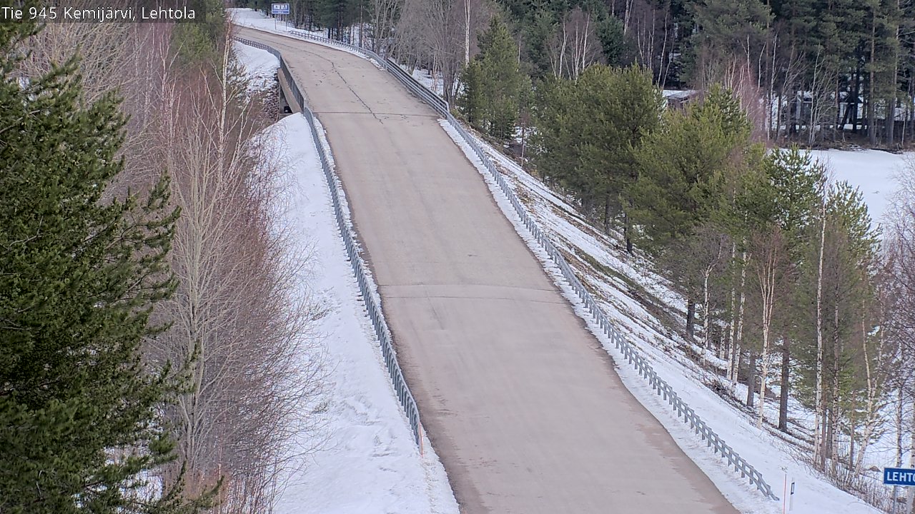 Weather Camera Image Väg 945 Kemijärvi, Lehtola, Kemijärvi, Lappi