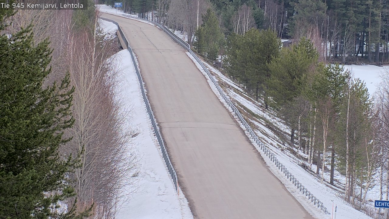 Weather Camera Image Väg 945 Kemijärvi, Lehtola, Kemijärvi, Lappi