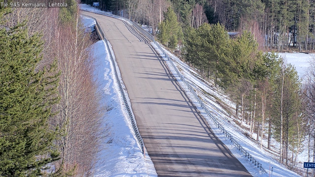Weather Camera Image Väg 945 Kemijärvi, Lehtola, Kemijärvi, Lappi