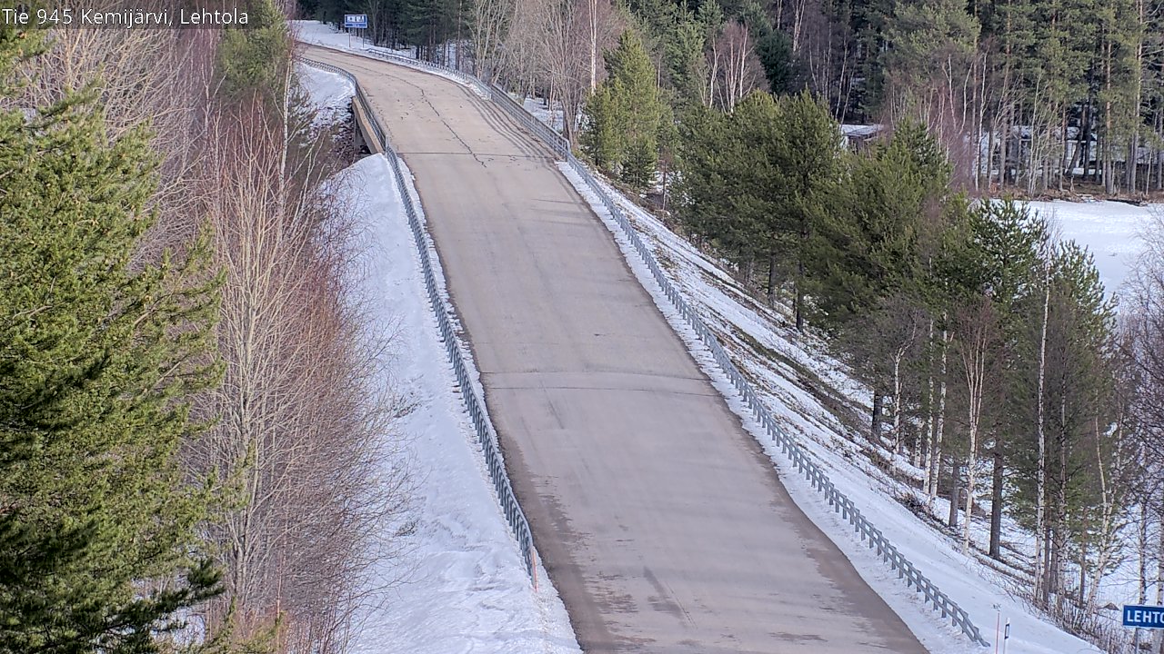 Weather Camera Image Väg 945 Kemijärvi, Lehtola, Kemijärvi, Lappi