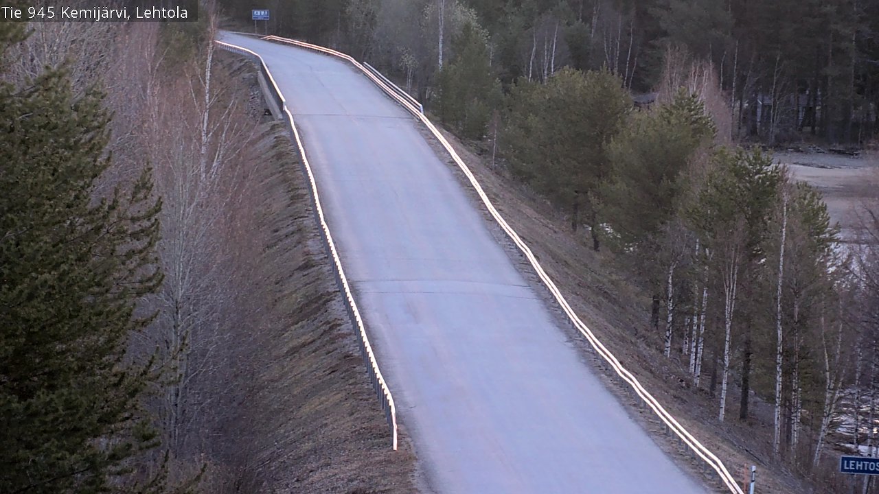 Weather Camera Image Väg 945 Kemijärvi, Lehtola, Kemijärvi, Lappi