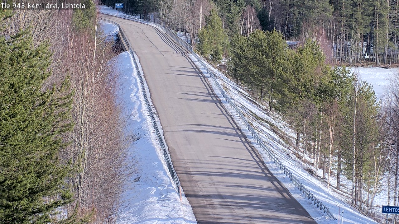 Weather Camera Image Väg 945 Kemijärvi, Lehtola, Kemijärvi, Lappi