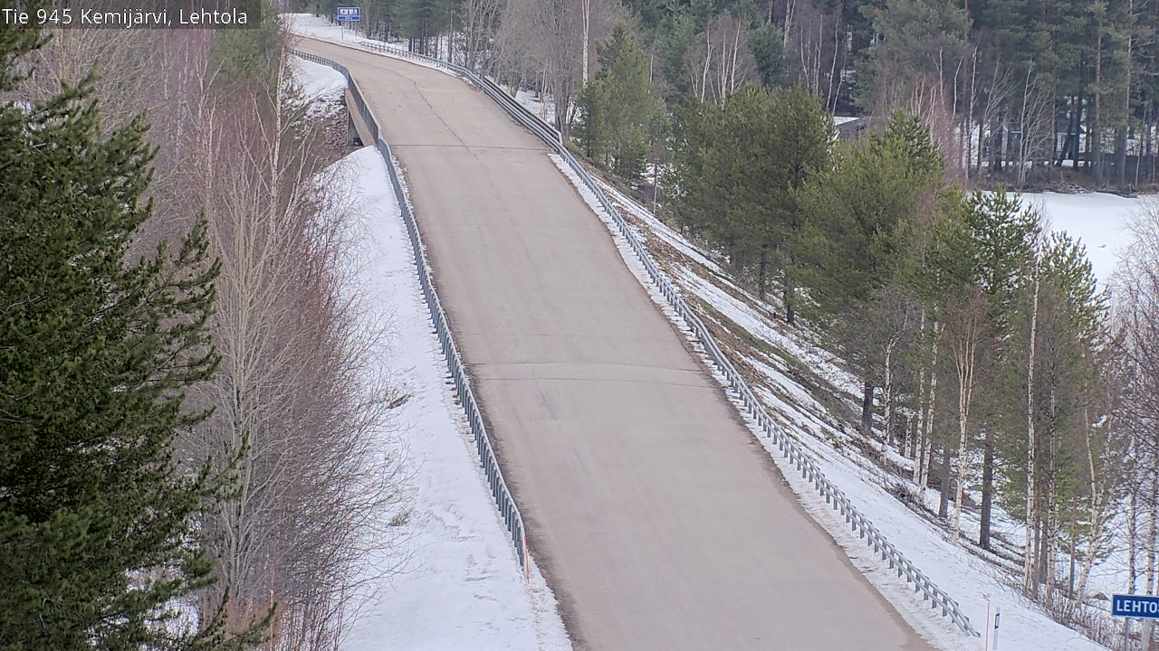 Weather Camera Image Väg 945 Kemijärvi, Lehtola, Kemijärvi, Lappi