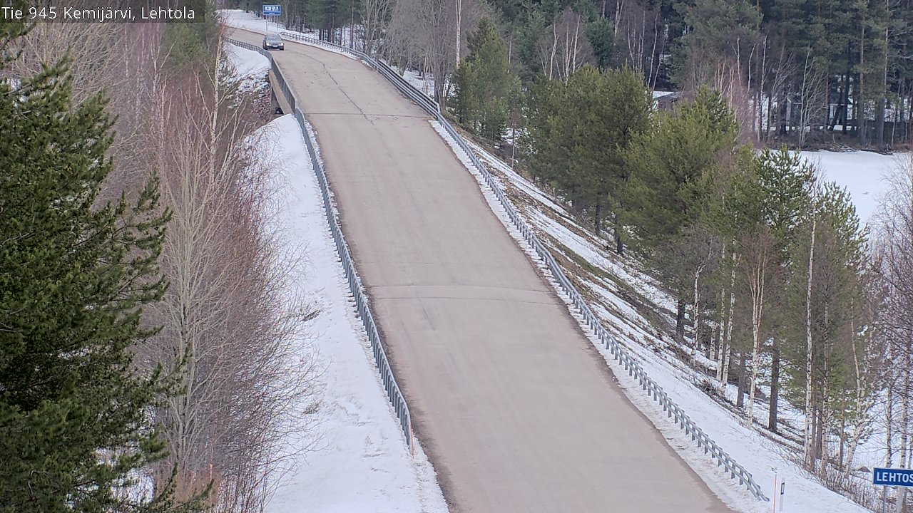 Weather Camera Image Väg 945 Kemijärvi, Lehtola, Kemijärvi, Lappi