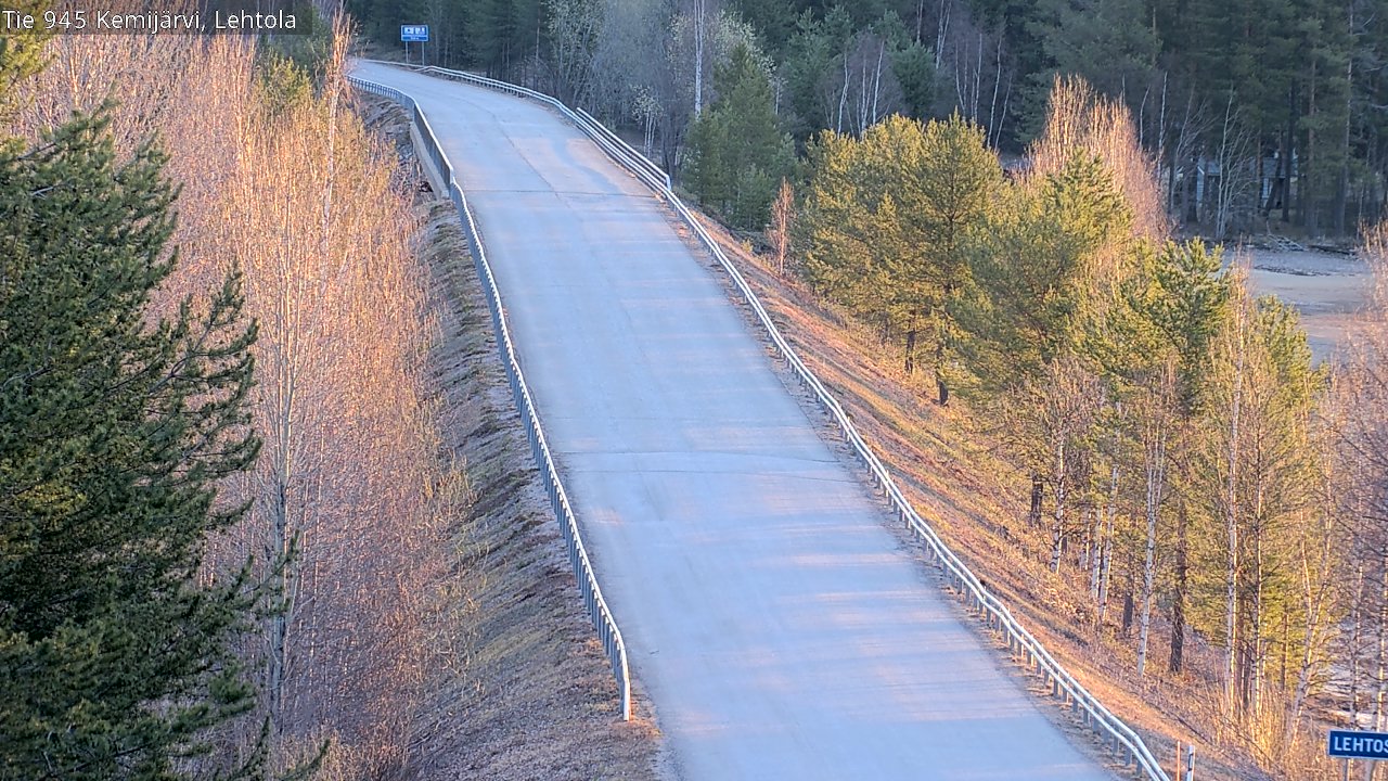 Weather Camera Image Väg 945 Kemijärvi, Lehtola, Kemijärvi, Lappi