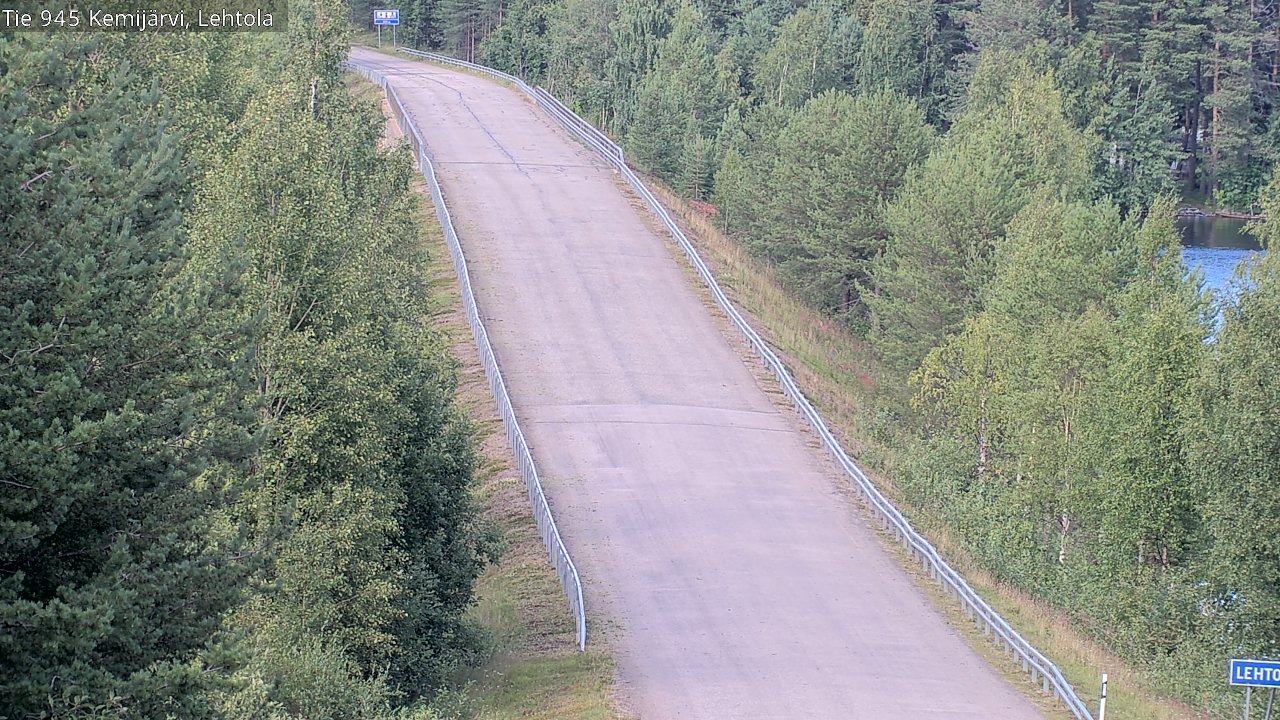 Weather Camera Image Väg 945 Kemijärvi, Lehtola, Kemijärvi, Lappi