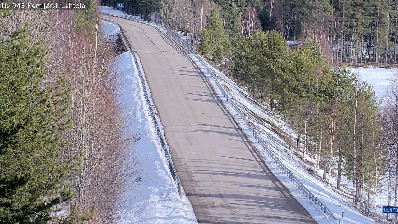 Weather Camera Image Väg 945 Kemijärvi, Lehtola, Kemijärvi, Lappi