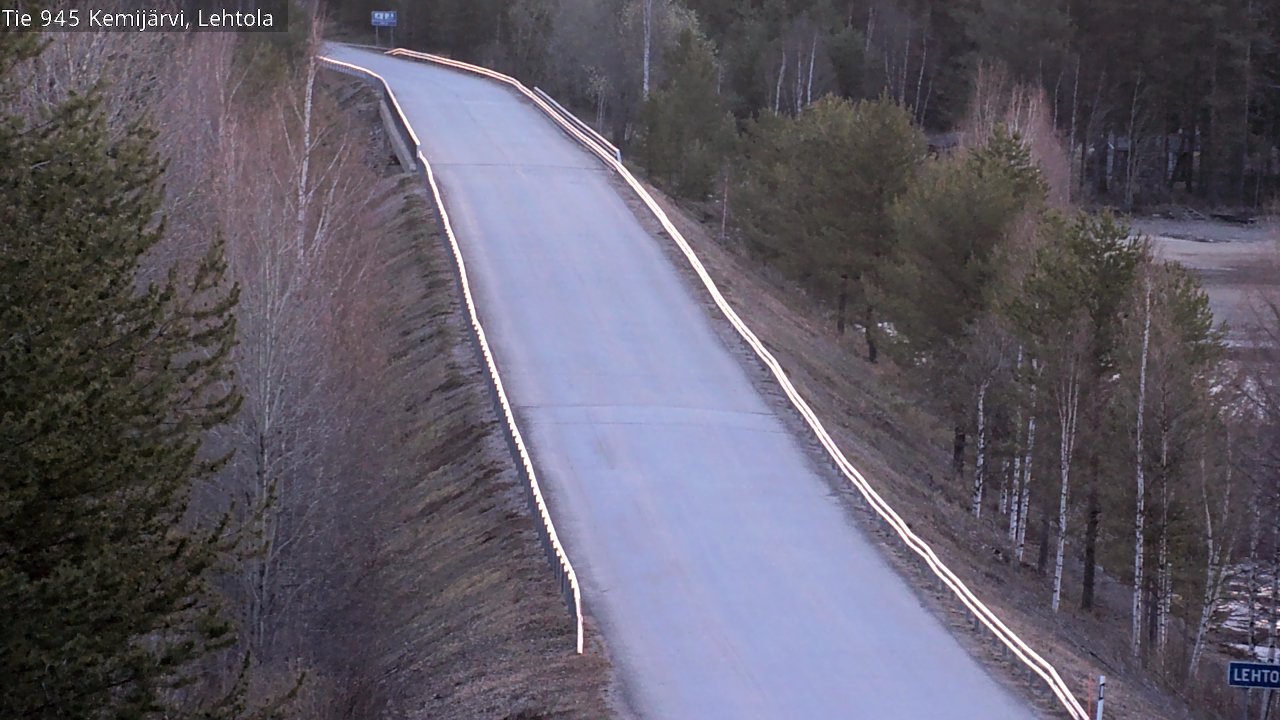 Weather Camera Image Väg 945 Kemijärvi, Lehtola, Kemijärvi, Lappi