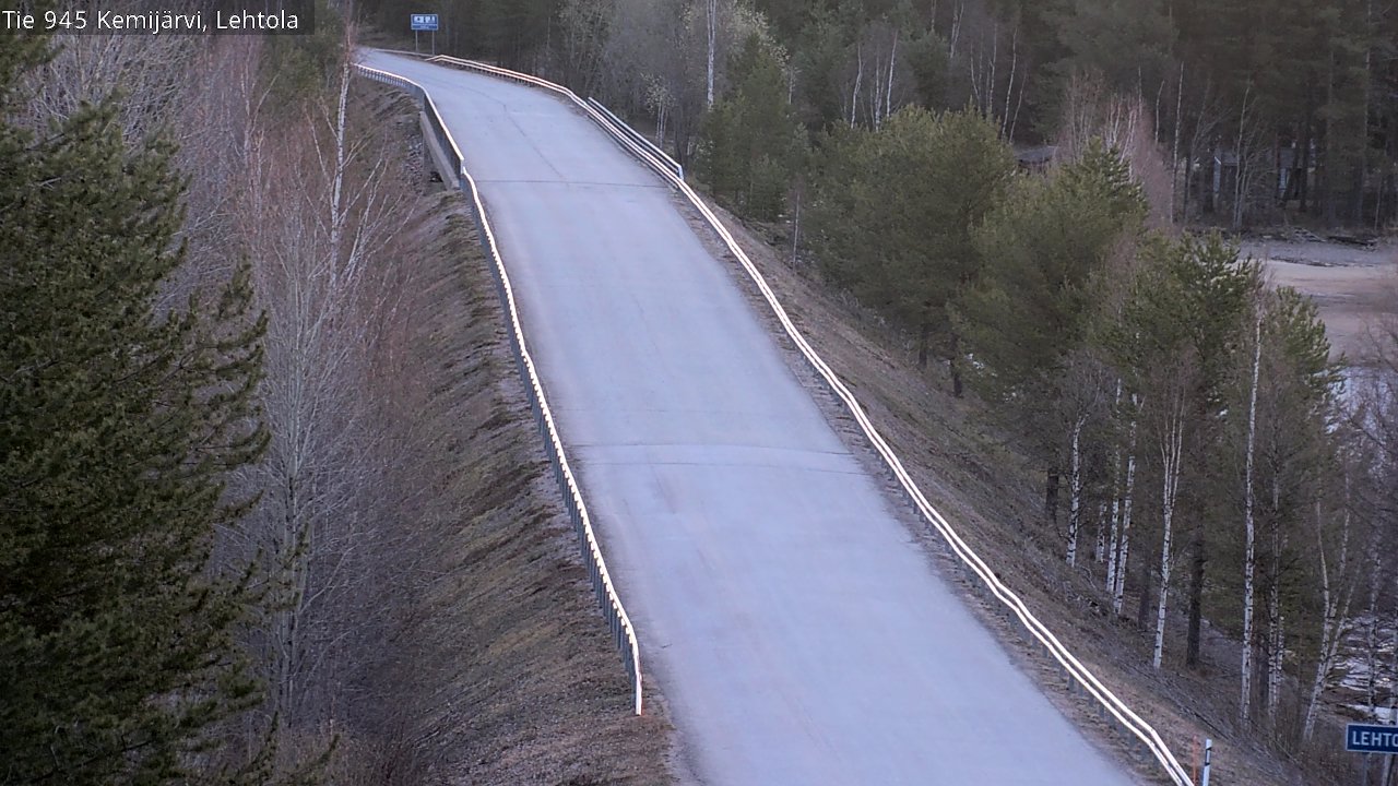 Weather Camera Image Väg 945 Kemijärvi, Lehtola, Kemijärvi, Lappi