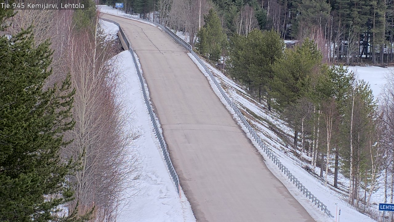 Weather Camera Image Väg 945 Kemijärvi, Lehtola, Kemijärvi, Lappi