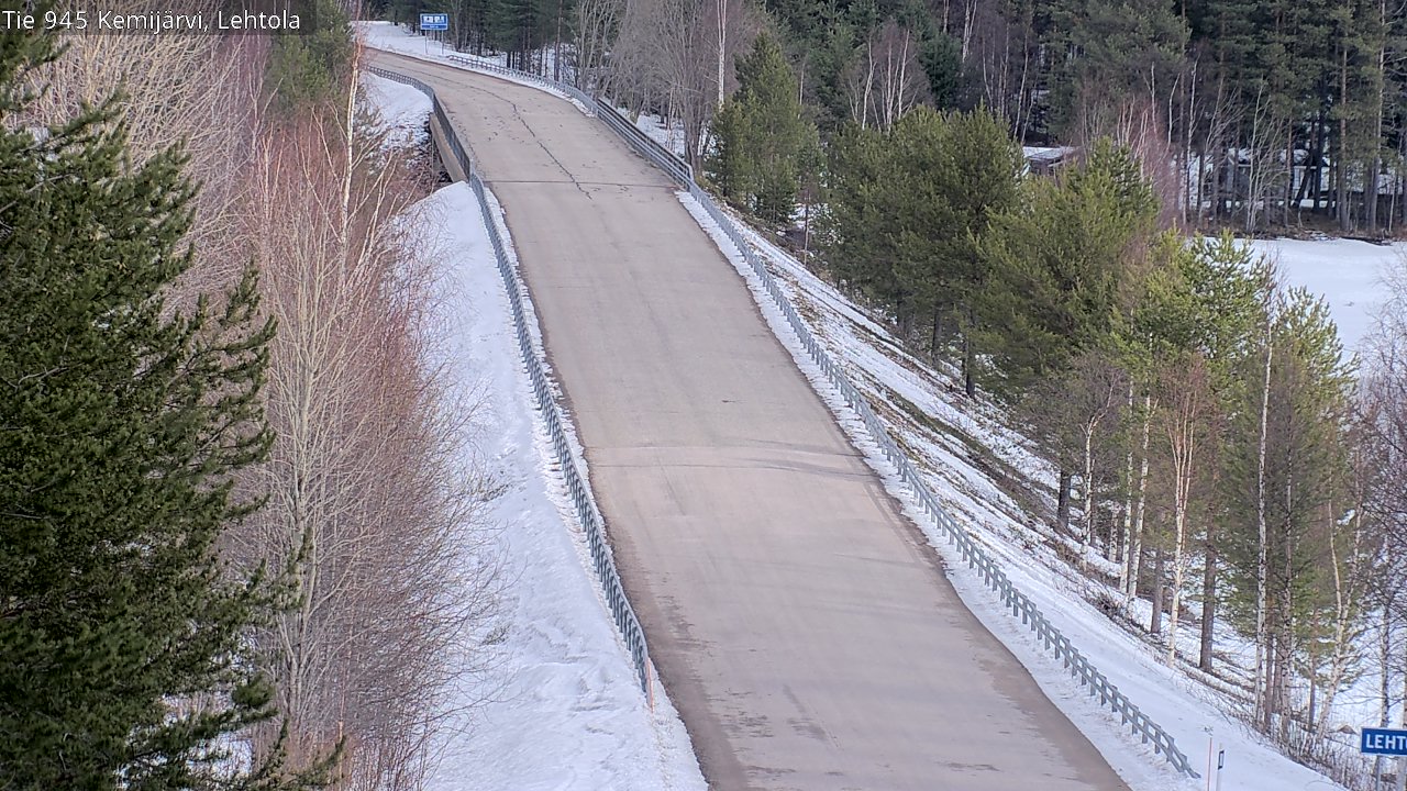 Weather Camera Image Väg 945 Kemijärvi, Lehtola, Kemijärvi, Lappi