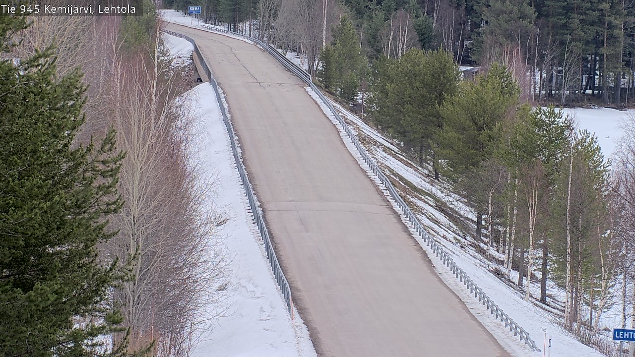 Weather Camera Image Väg 945 Kemijärvi, Lehtola, Kemijärvi, Lappi
