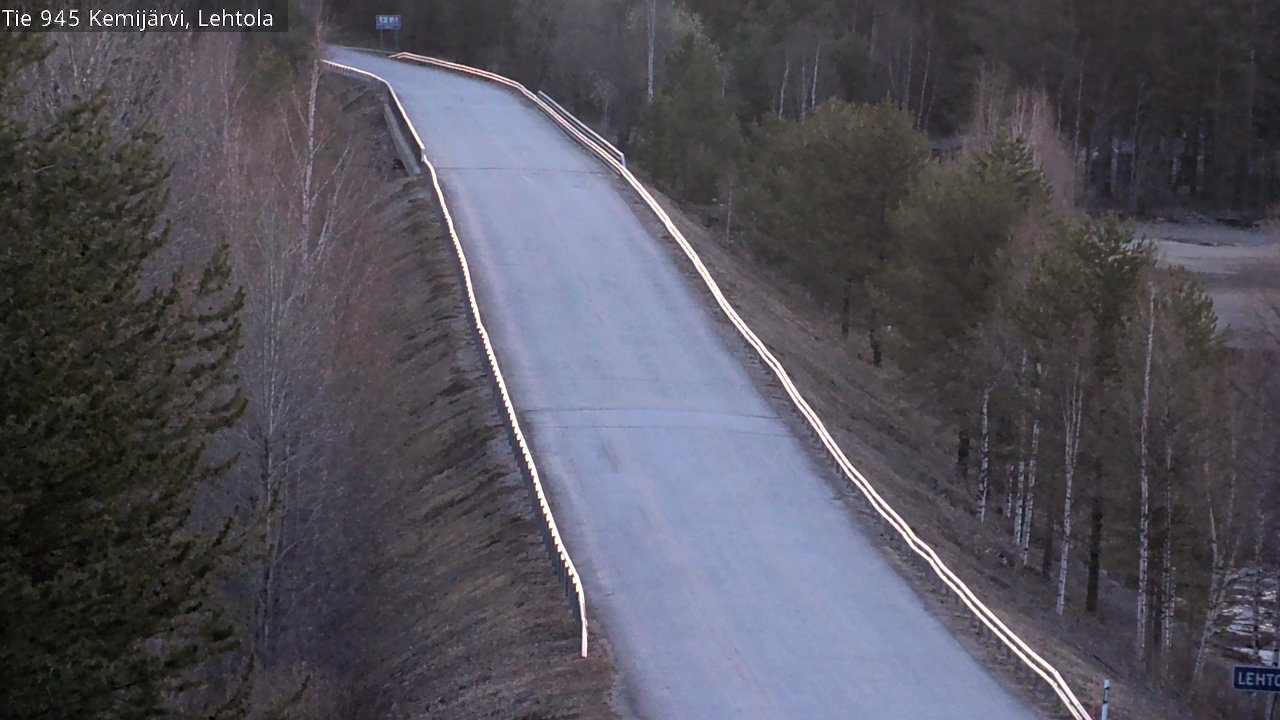Weather Camera Image Väg 945 Kemijärvi, Lehtola, Kemijärvi, Lappi