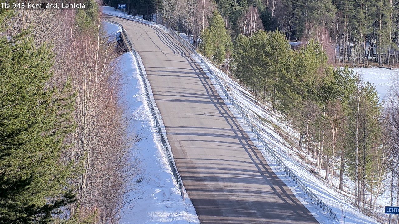 Weather Camera Image Väg 945 Kemijärvi, Lehtola, Kemijärvi, Lappi