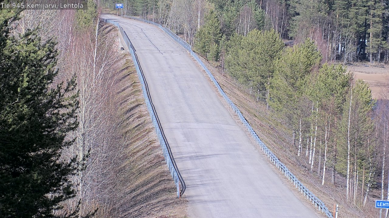 Weather Camera Image Väg 945 Kemijärvi, Lehtola, Kemijärvi, Lappi