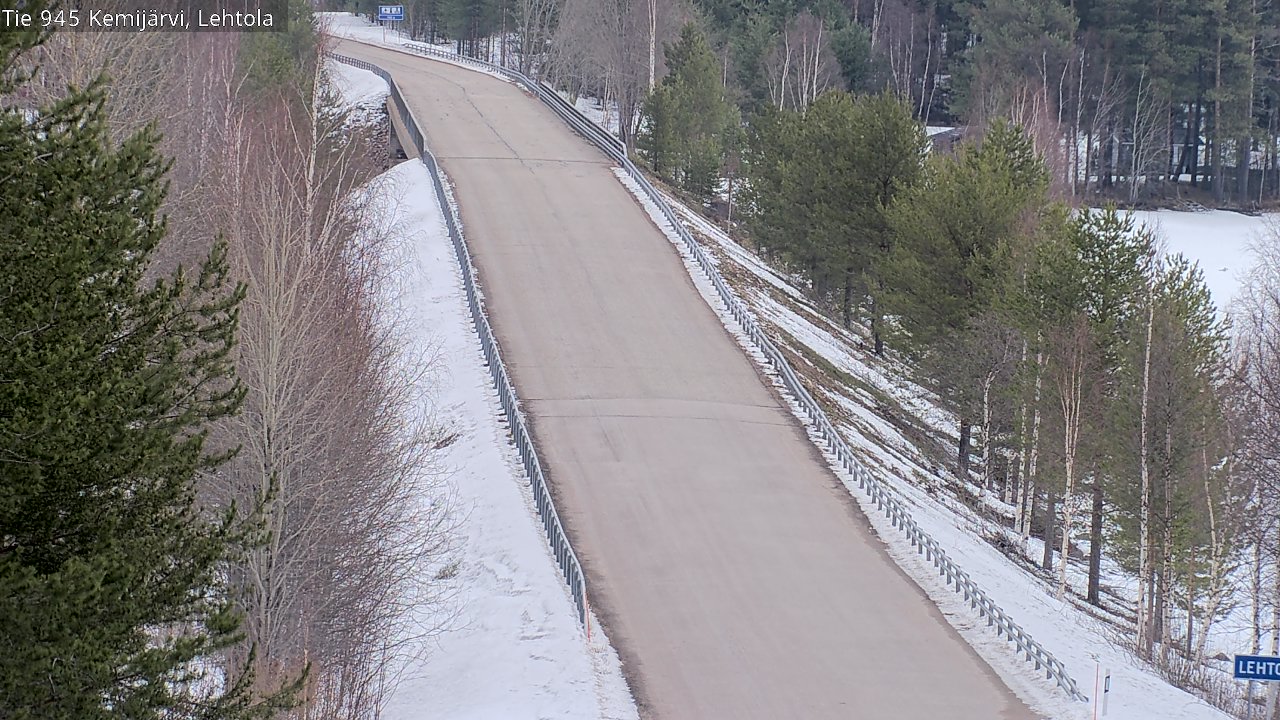 Weather Camera Image Väg 945 Kemijärvi, Lehtola, Kemijärvi, Lappi