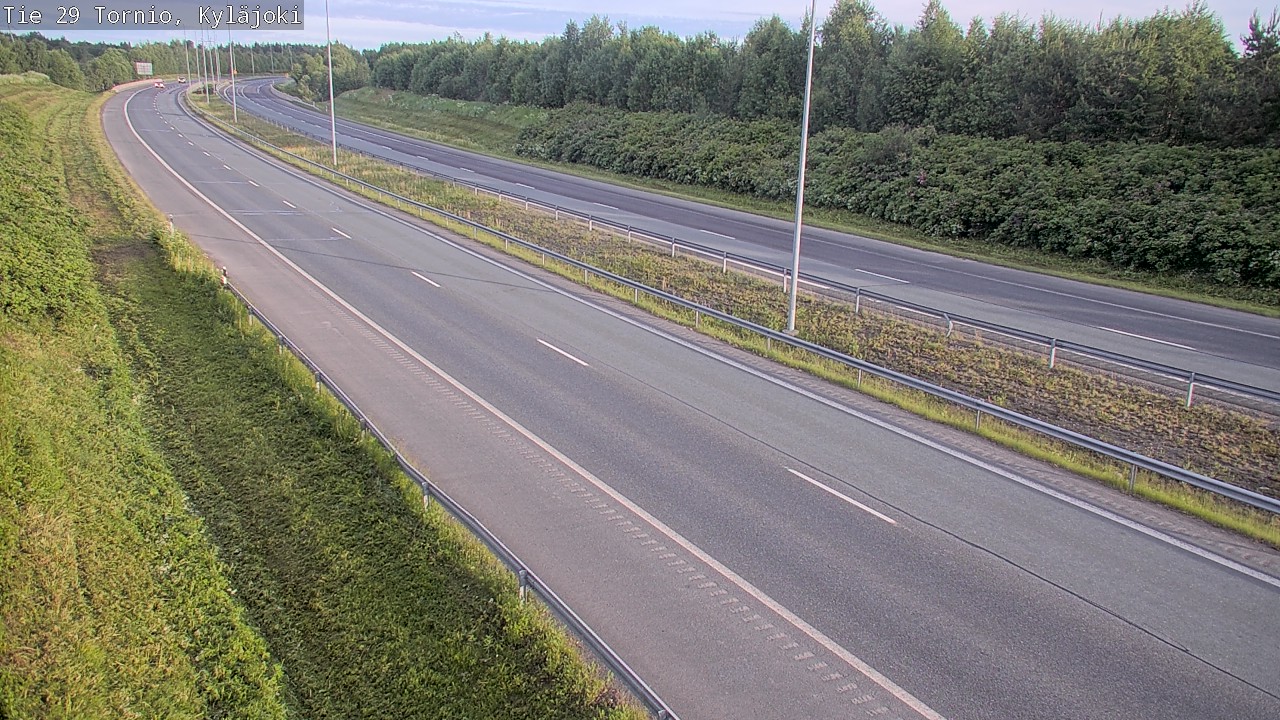 Weather Camera Image Väg 29 Torneå Kyläjoki, Tornio, Lappi