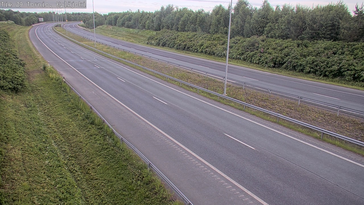 Weather Camera Image Väg 29 Torneå Kyläjoki, Tornio, Lappi
