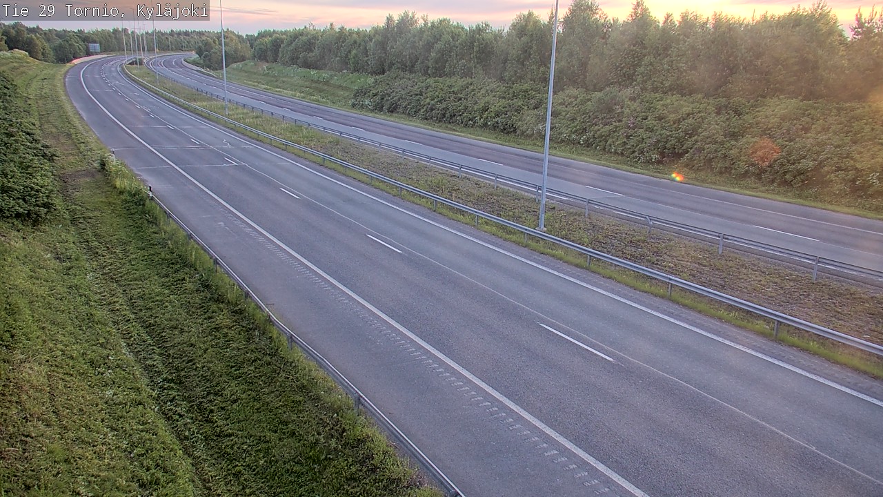 Weather Camera Image Väg 29 Torneå Kyläjoki, Tornio, Lappi