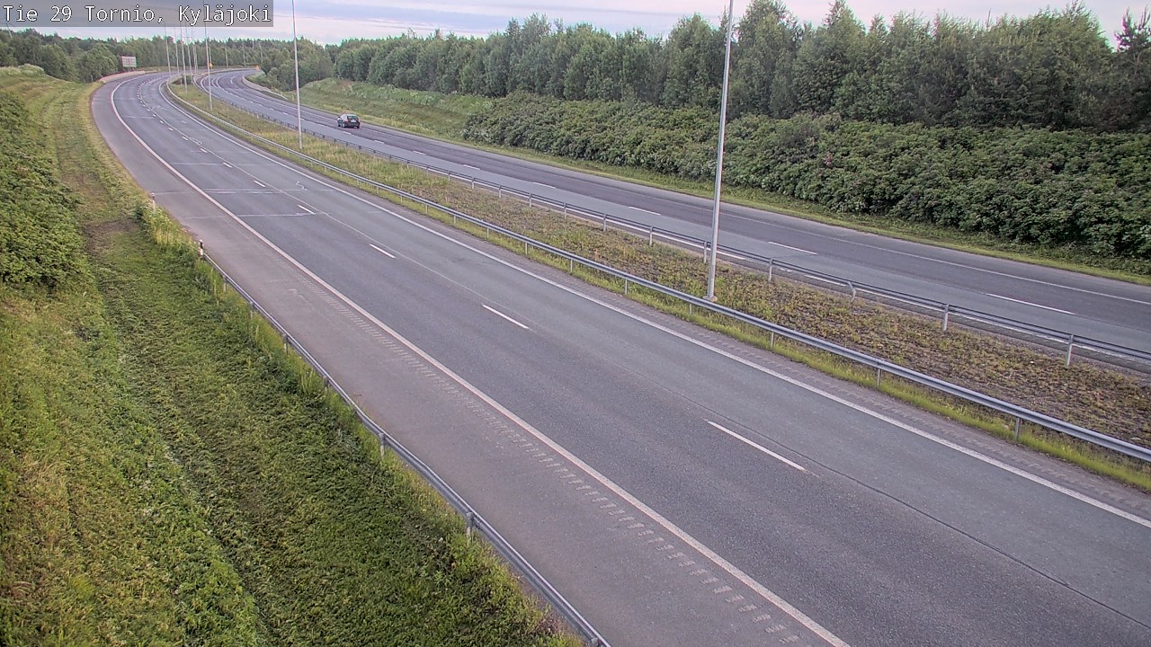 Weather Camera Image Väg 29 Torneå Kyläjoki, Tornio, Lappi
