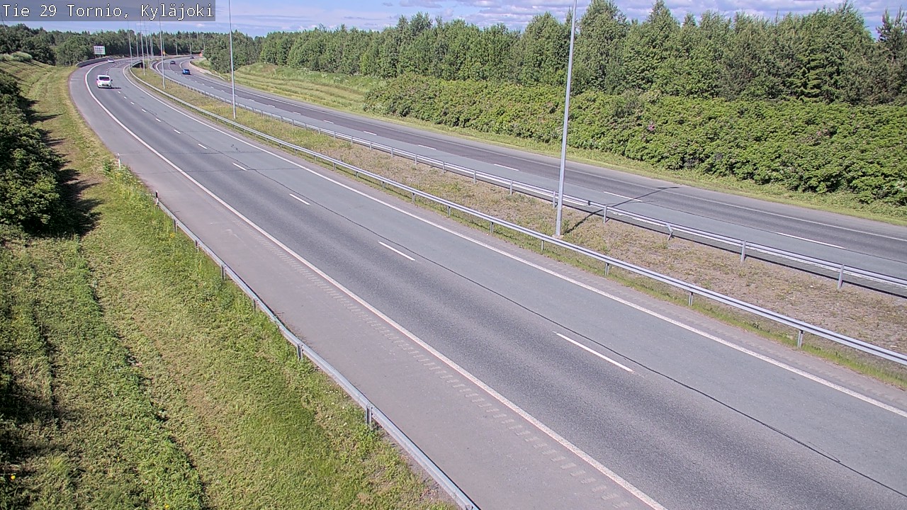 Weather Camera Image Väg 29 Torneå Kyläjoki, Tornio, Lappi