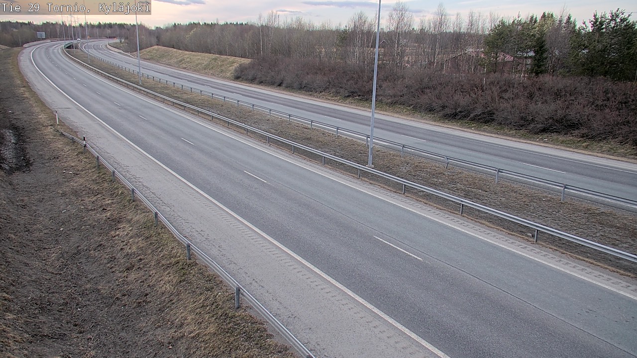 Weather Camera Image Väg 29 Torneå Kyläjoki, Tornio, Lappi