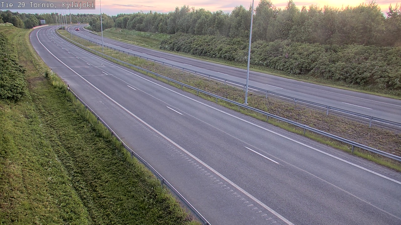 Weather Camera Image Väg 29 Torneå Kyläjoki, Tornio, Lappi