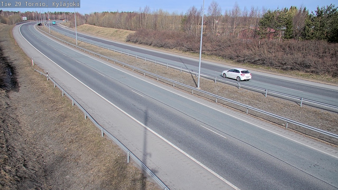 Weather Camera Image Väg 29 Torneå Kyläjoki, Tornio, Lappi