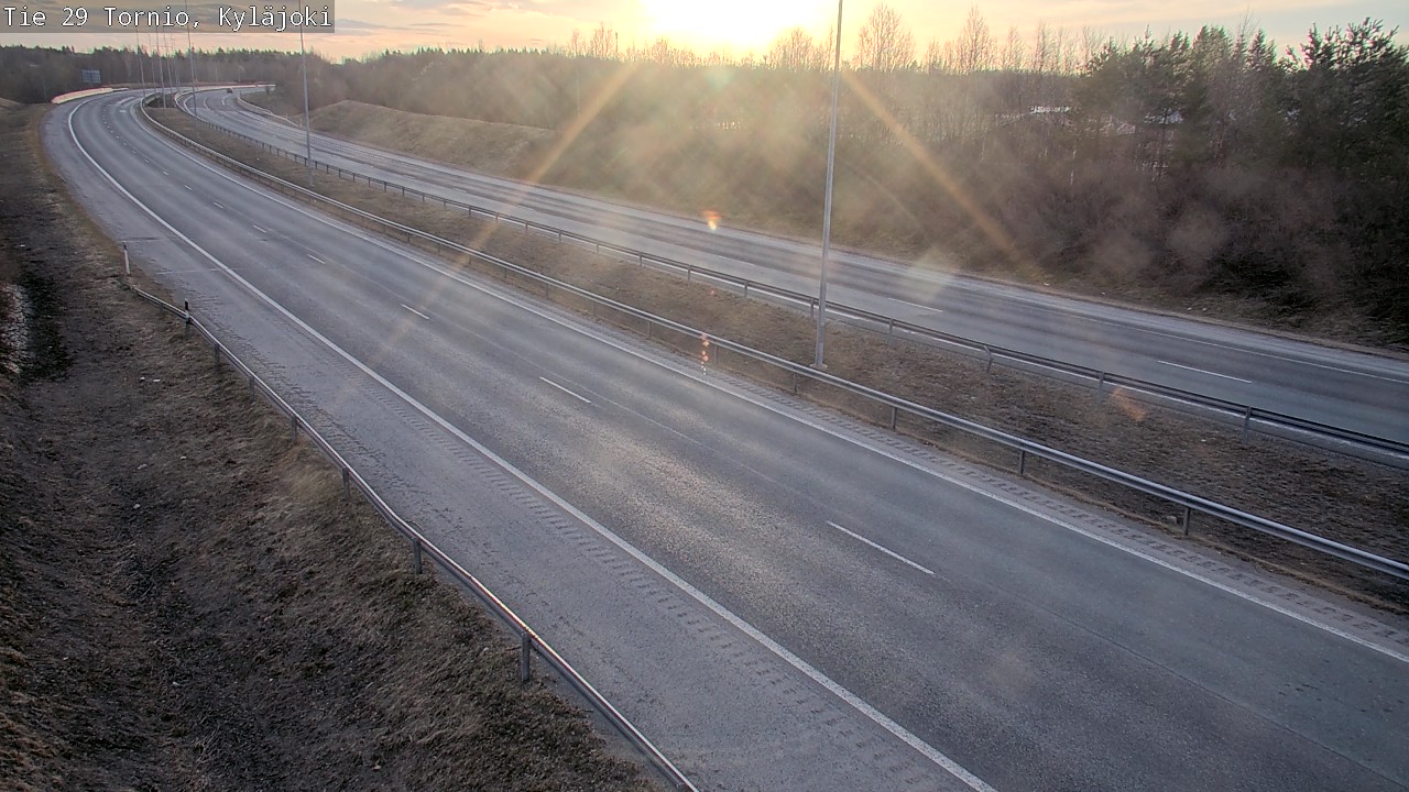 Weather Camera Image Väg 29 Torneå Kyläjoki, Tornio, Lappi