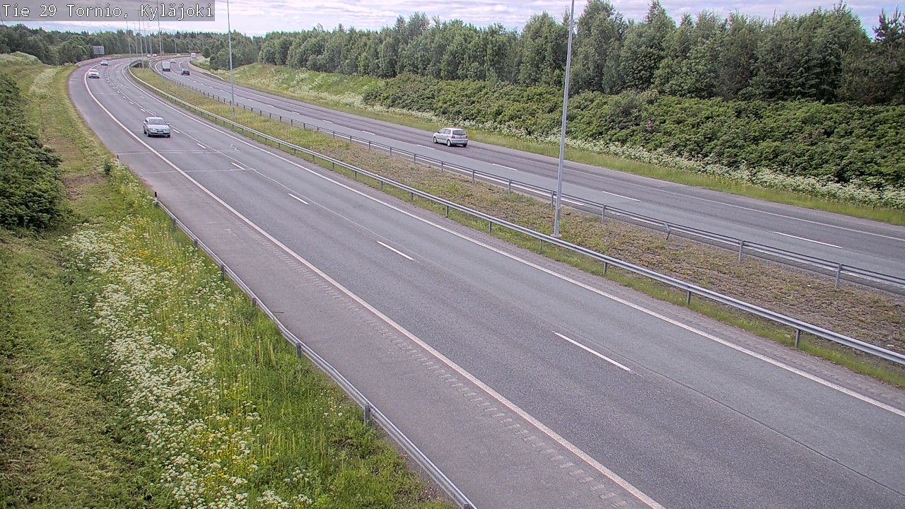 Weather Camera Image Väg 29 Torneå Kyläjoki, Tornio, Lappi