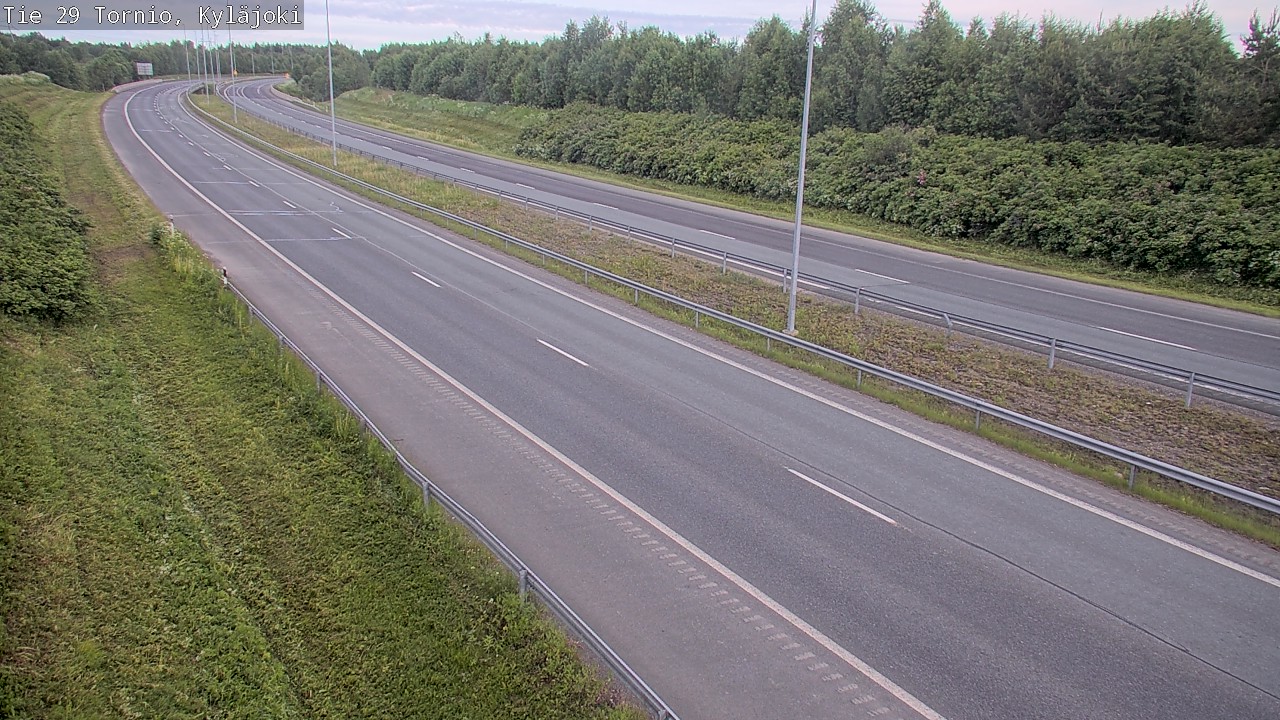 Weather Camera Image Väg 29 Torneå Kyläjoki, Tornio, Lappi