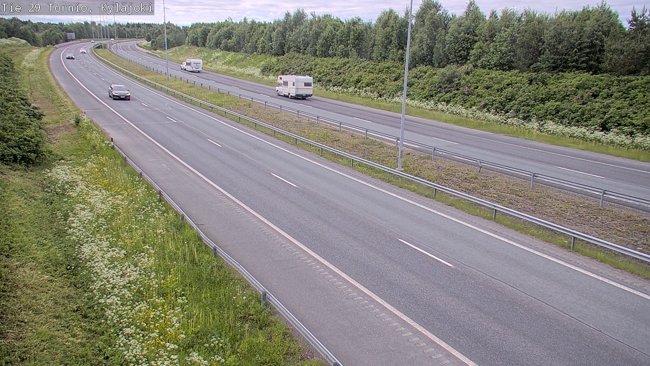 Weather Camera Image Väg 29 Torneå Kyläjoki, Tornio, Lappi