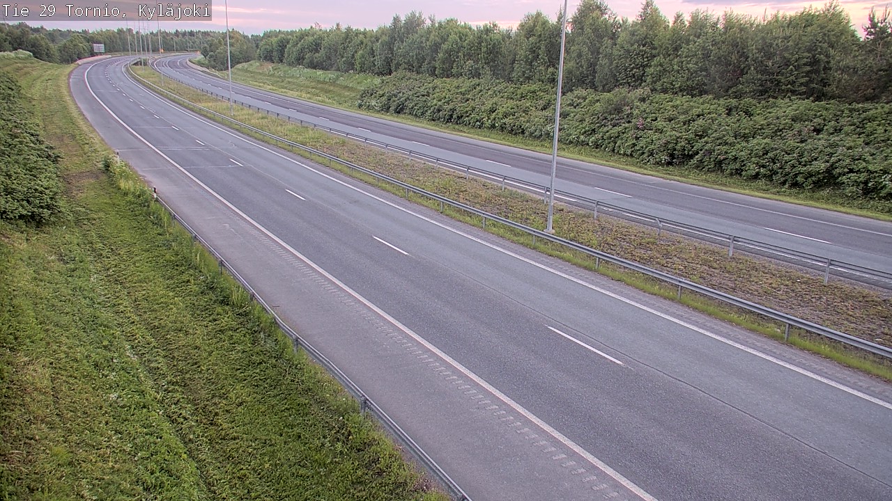 Weather Camera Image Väg 29 Torneå Kyläjoki, Tornio, Lappi