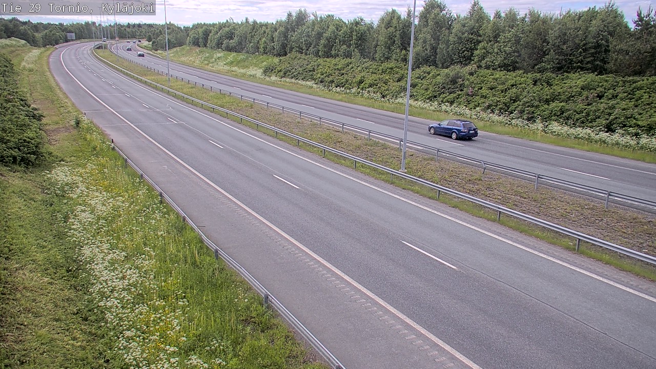 Weather Camera Image Väg 29 Torneå Kyläjoki, Tornio, Lappi