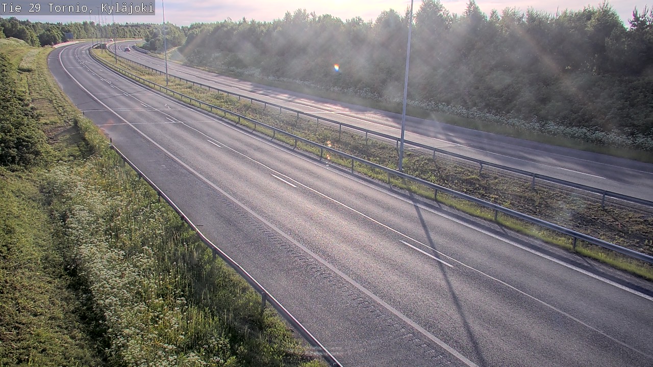 Weather Camera Image Väg 29 Torneå Kyläjoki, Tornio, Lappi