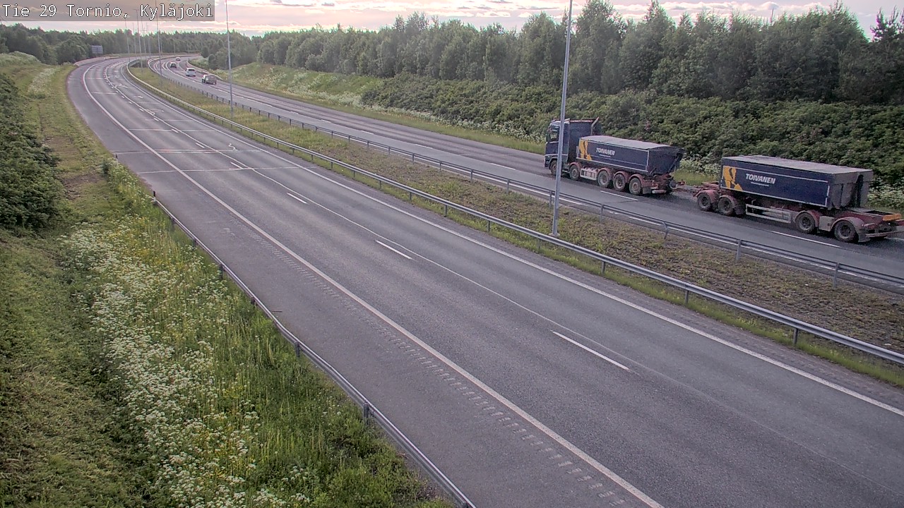 Weather Camera Image Väg 29 Torneå Kyläjoki, Tornio, Lappi