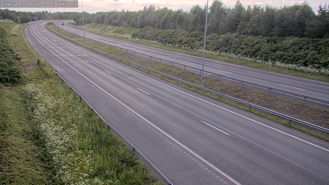Weather Camera Image Väg 29 Torneå Kyläjoki, Tornio, Lappi