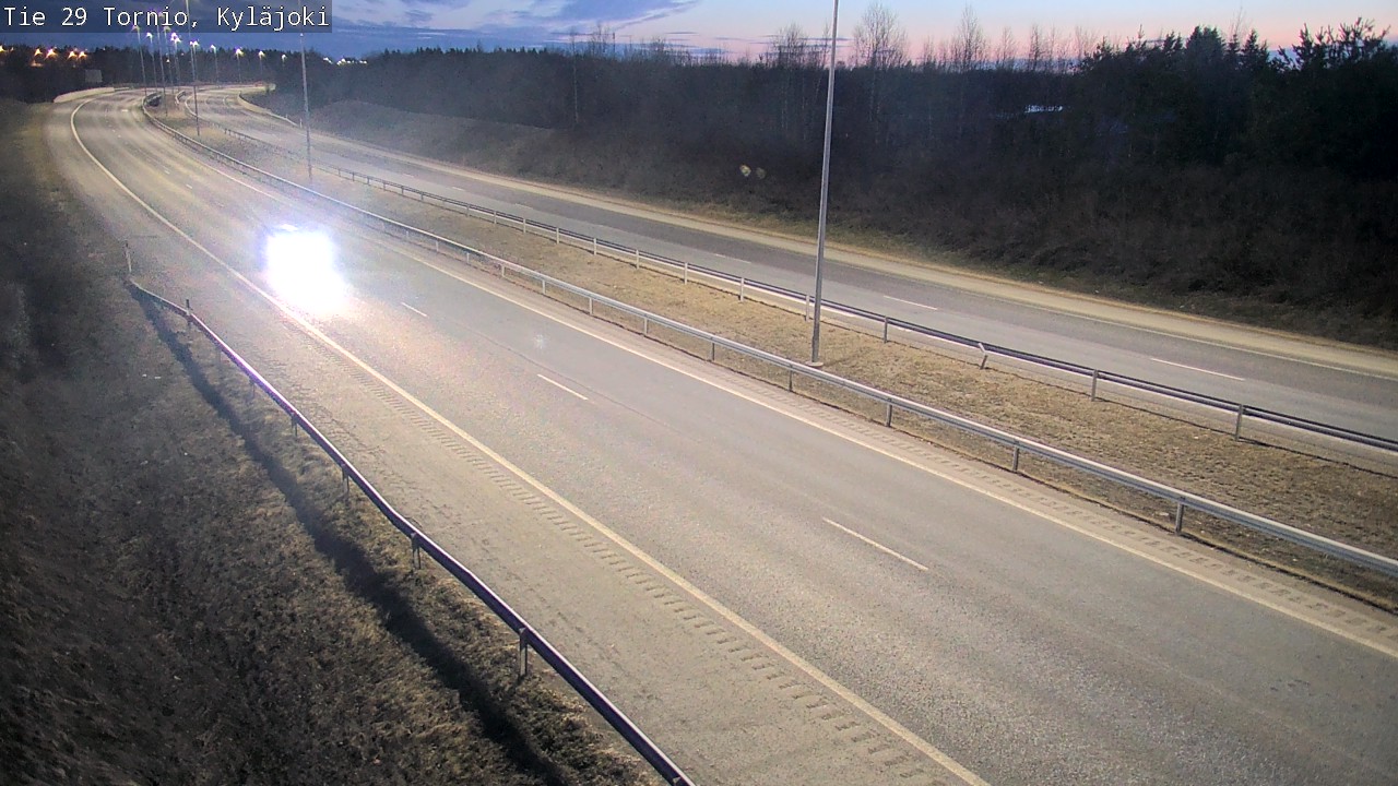 Weather Camera Image Väg 29 Torneå Kyläjoki, Tornio, Lappi