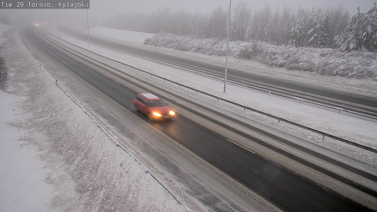 Weather Camera Image Väg 29 Torneå Kyläjoki, Tornio, Lappi