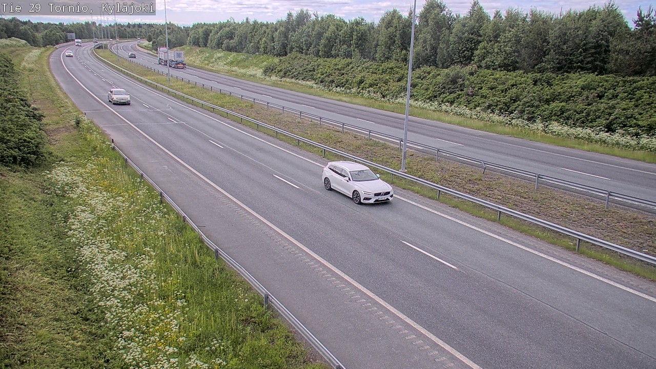 Weather Camera Image Väg 29 Torneå Kyläjoki, Tornio, Lappi