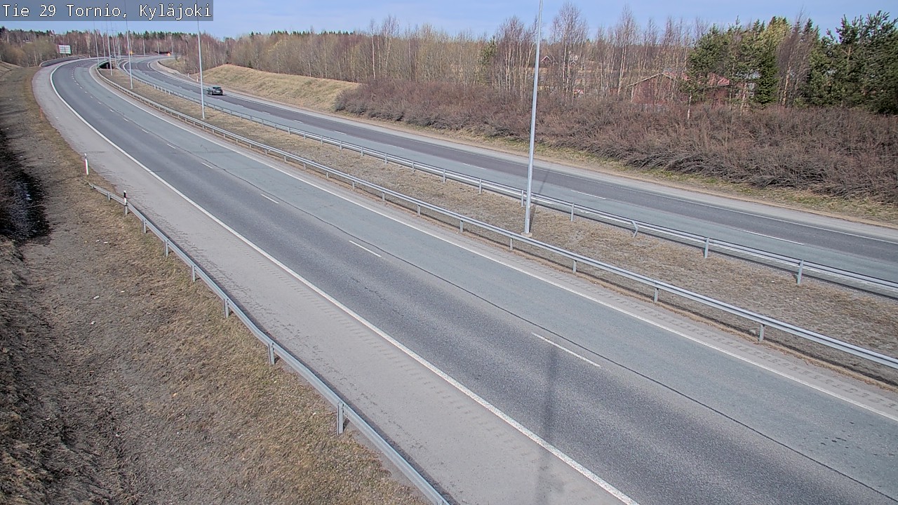 Weather Camera Image Väg 29 Torneå Kyläjoki, Tornio, Lappi