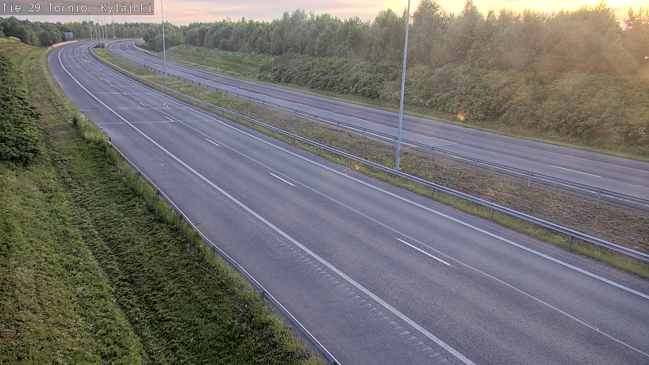 Weather Camera Image Väg 29 Torneå Kyläjoki, Tornio, Lappi