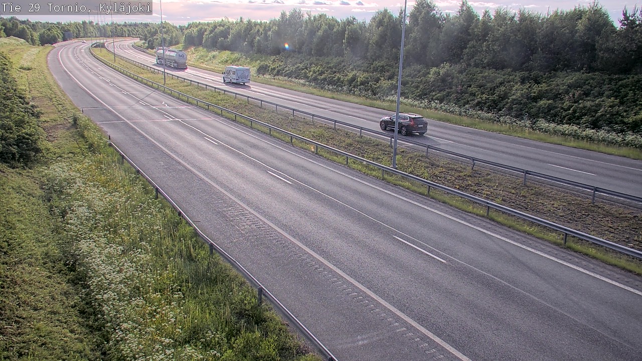 Weather Camera Image Väg 29 Torneå Kyläjoki, Tornio, Lappi