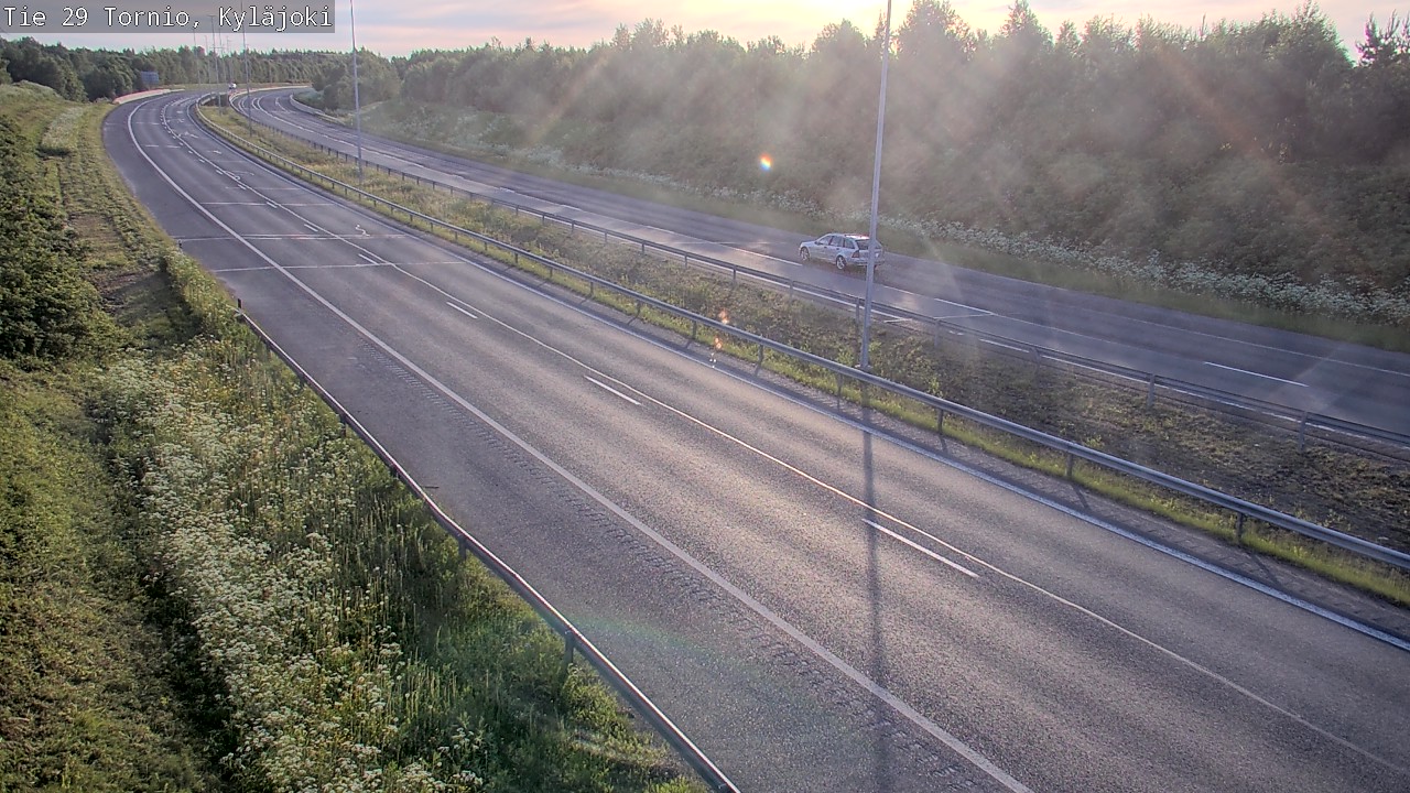 Weather Camera Image Väg 29 Torneå Kyläjoki, Tornio, Lappi
