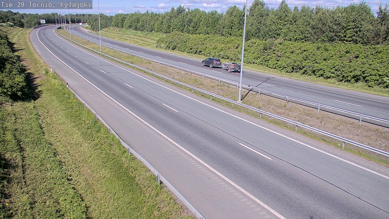 Weather Camera Image Väg 29 Torneå Kyläjoki, Tornio, Lappi