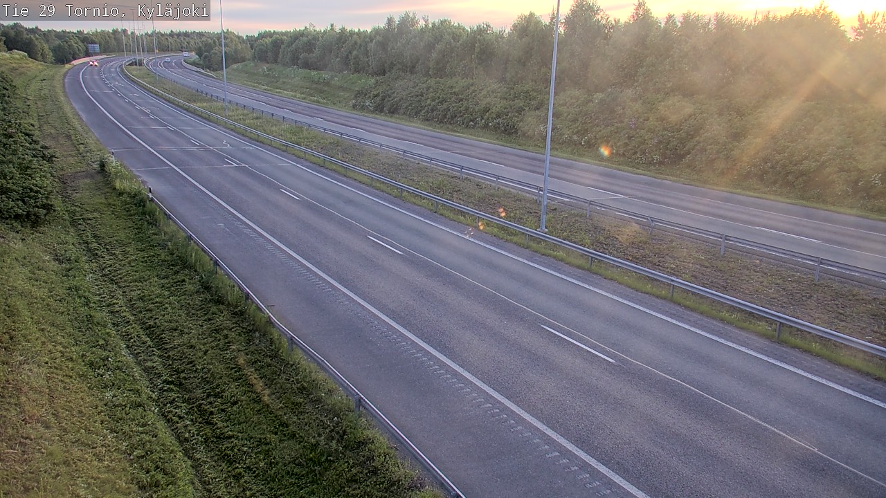 Weather Camera Image Väg 29 Torneå Kyläjoki, Tornio, Lappi