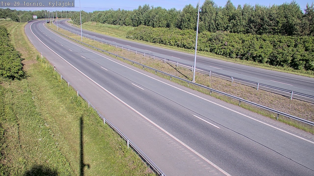 Weather Camera Image Väg 29 Torneå Kyläjoki, Tornio, Lappi