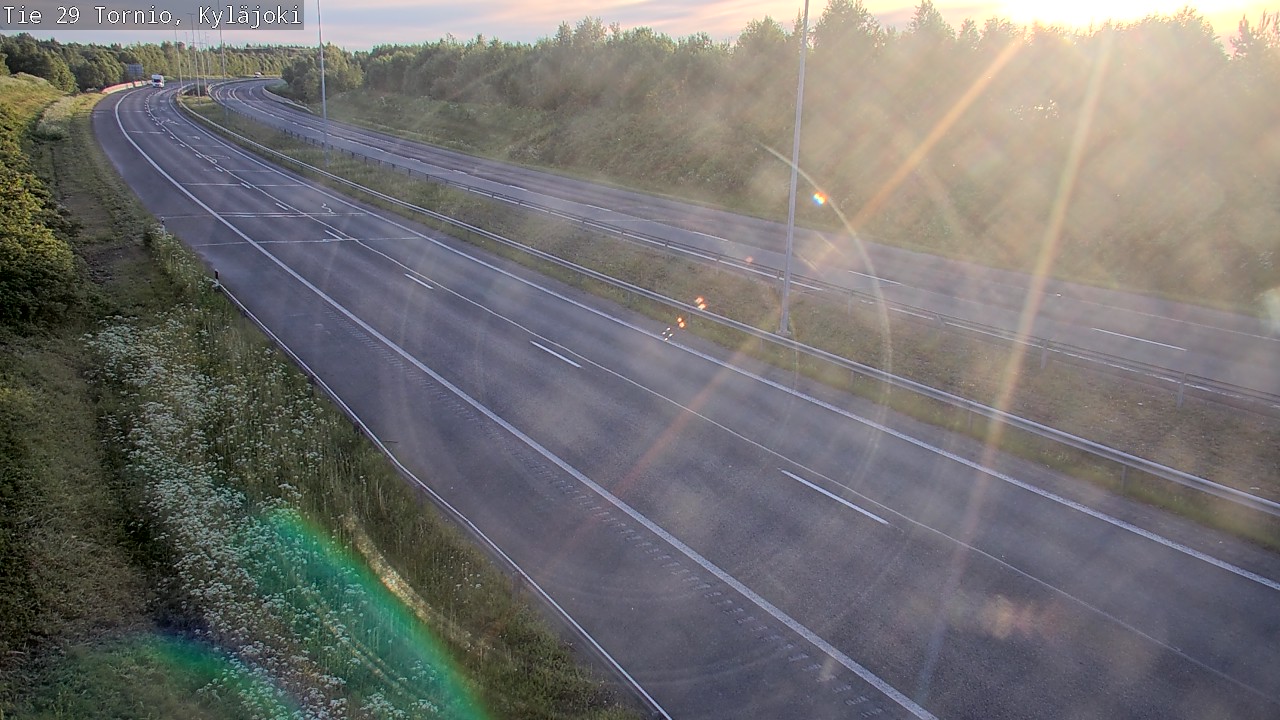 Weather Camera Image Väg 29 Torneå Kyläjoki, Tornio, Lappi