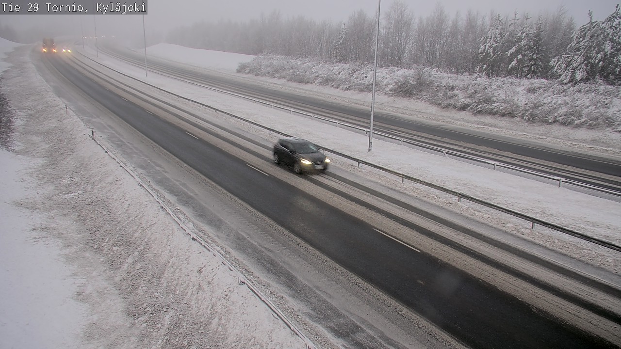 Weather Camera Image Väg 29 Torneå Kyläjoki, Tornio, Lappi