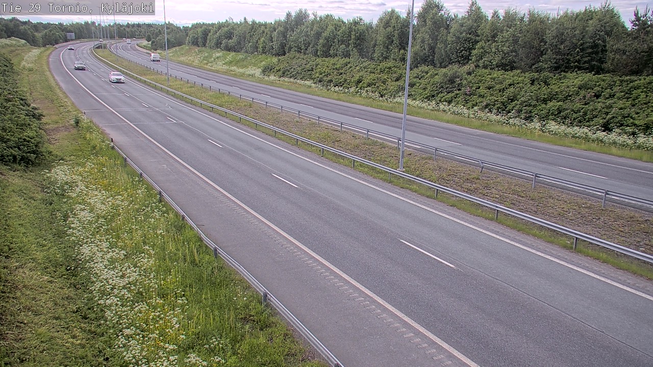 Weather Camera Image Väg 29 Torneå Kyläjoki, Tornio, Lappi